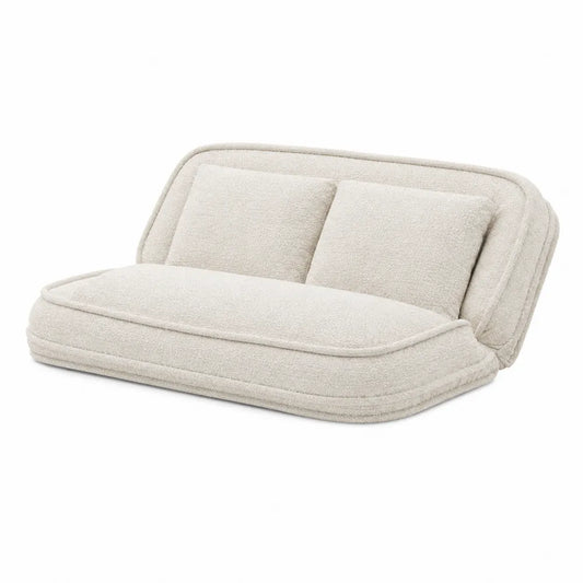 Sofá Beige Ajustable de Tejido Bouclé